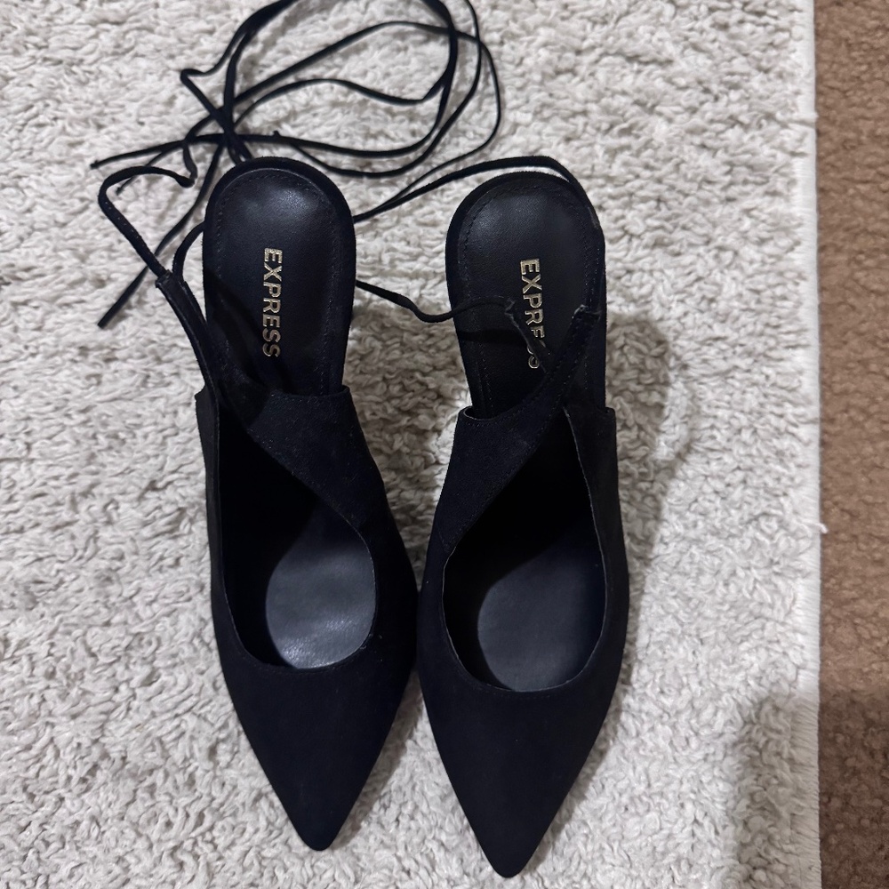 Express Black Heels